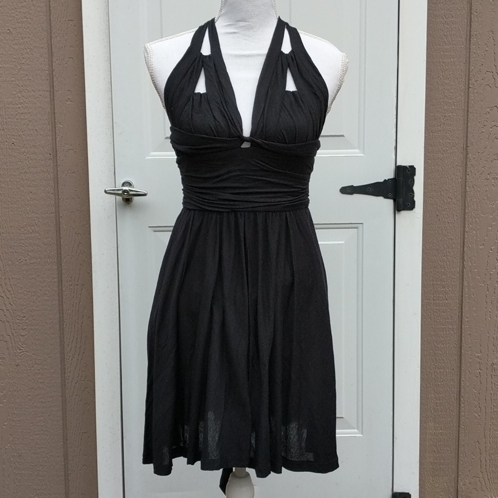 Jill Stuart summer cutout halter wrap tie dress Small